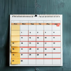 a calendar with a day ticked off